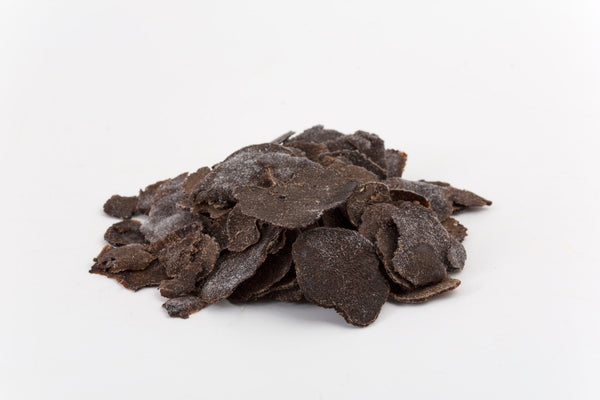 Freeze-dried black Périgord truffle slices (Tuber melanosporum)