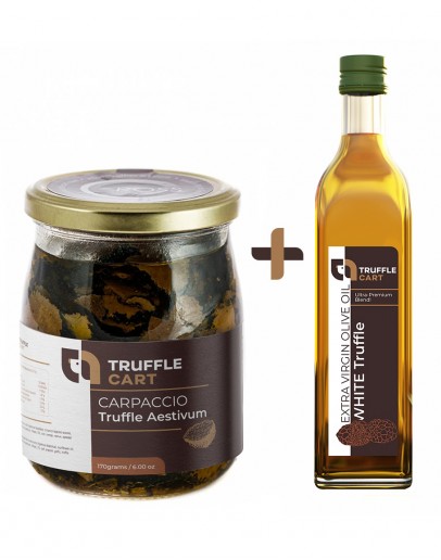 Set  Sliced Black Truffles 500g and White Olive 250ml Low Price, Products image